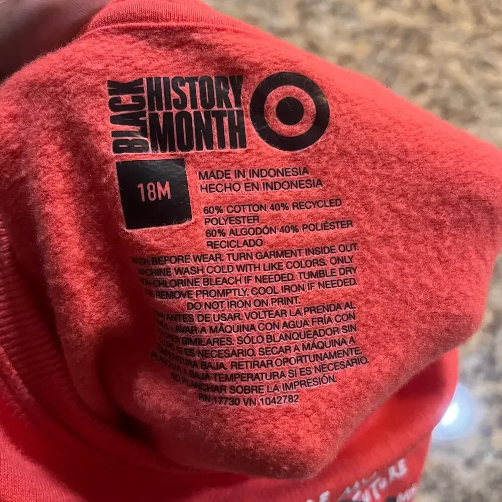 Target Girl 18M Black History Month Toddler Sweatshirt My Dreams My‎ Future Red